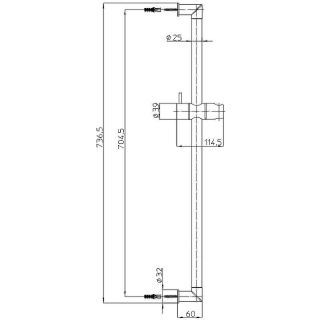 Душевой гарнитур Bossini Zen D74001.030 хром